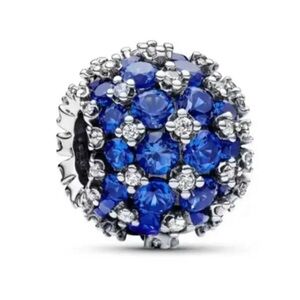 New blue gemstone pandora style charm